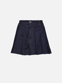 view 1 - Soft Denim Pleated Skirt