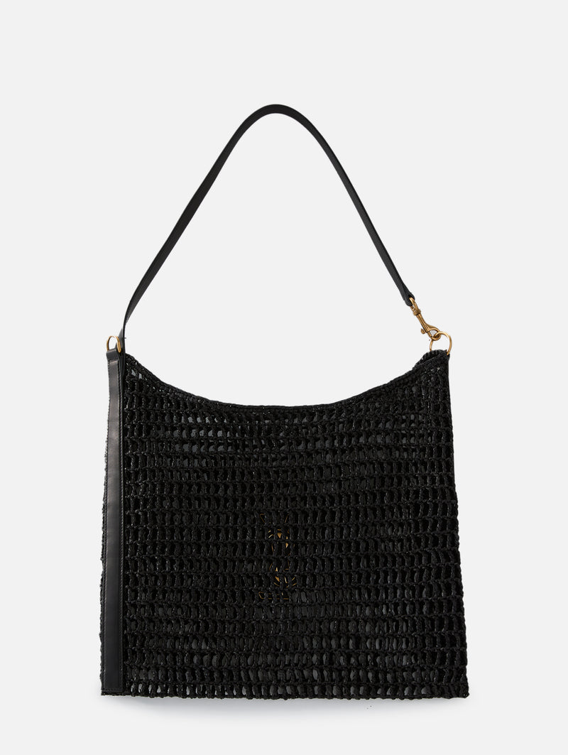 Raffia Crochet Shoulder Bag
