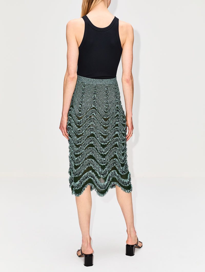 Wave Fringe Skirt