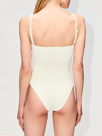 view 4 - Textured Nylon Bustier Bodysuit