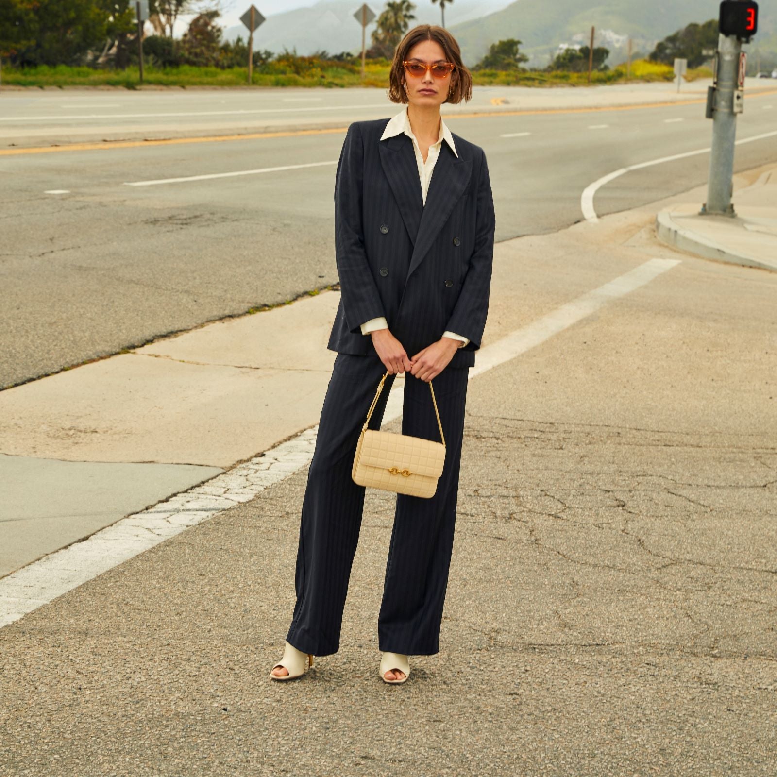 A Fresh and Edgy New Take on the Traditional Navy Pantsuit