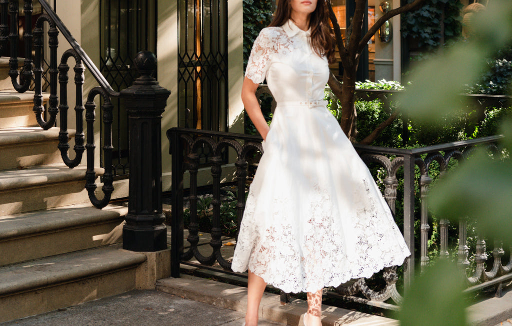 fitted lace wedding dress Daphne Midi Dress by ML Monique Lhuillier main image 1