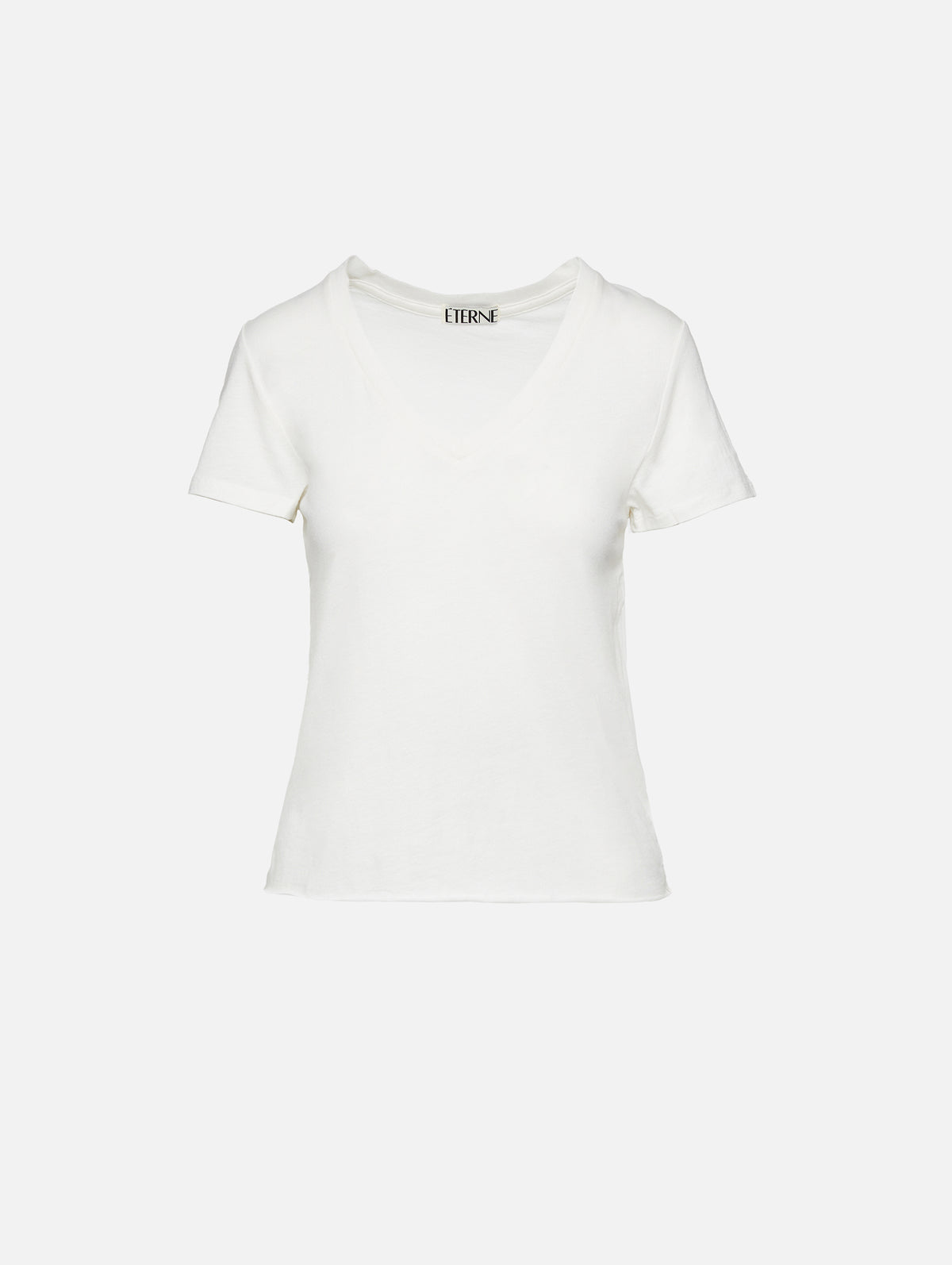 V Neck T Shirt,ÉTERNE,BLACK,Image 11