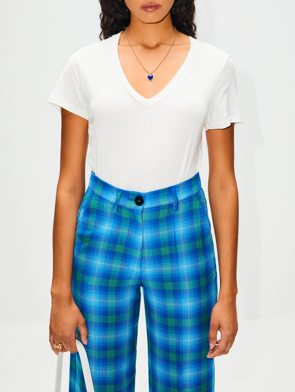 V Neck T Shirt,ÉTERNE,BLACK,Image 12