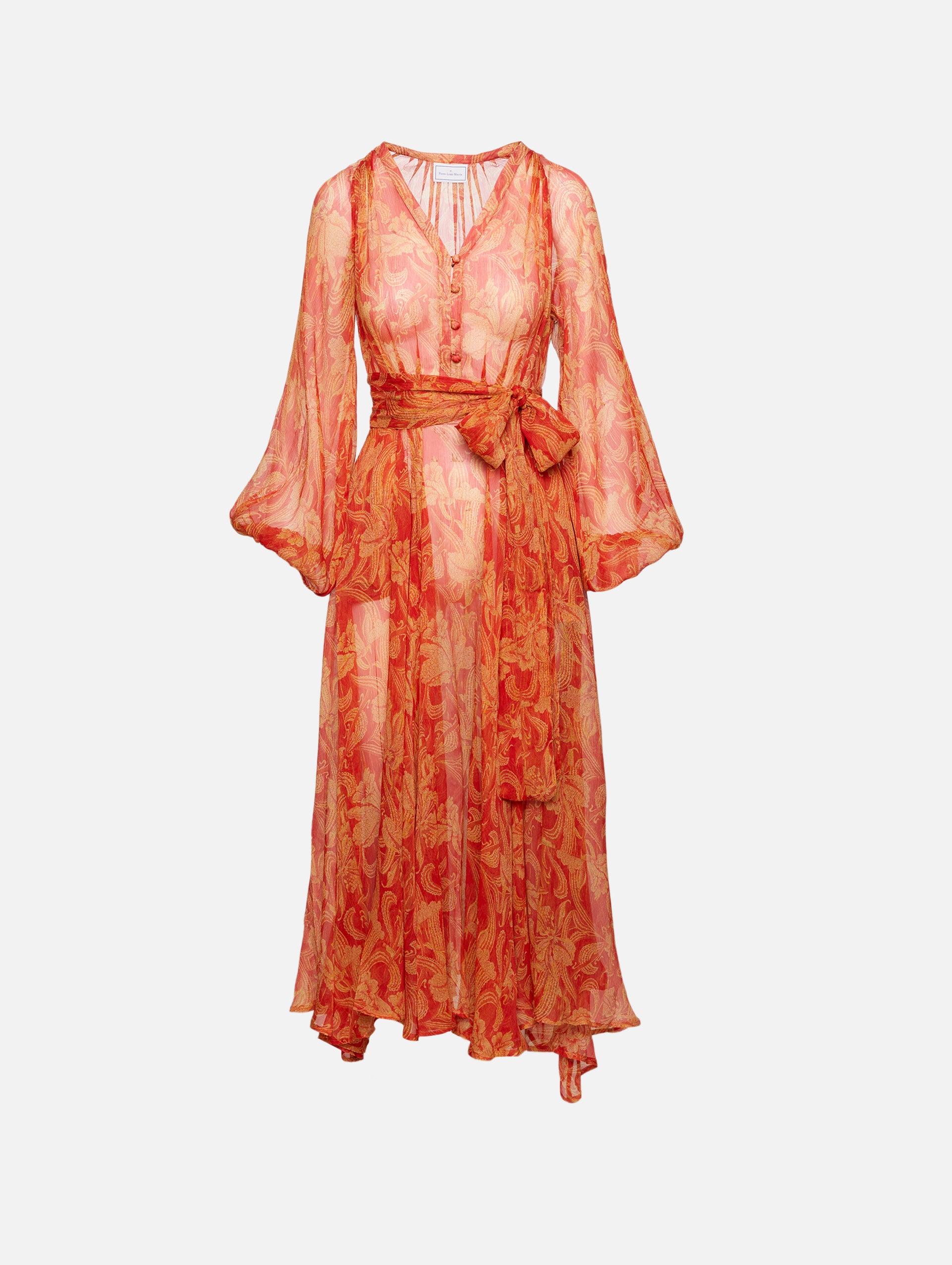 PIERRE-LOUIS MASCIA - Printed Silk Long Dress