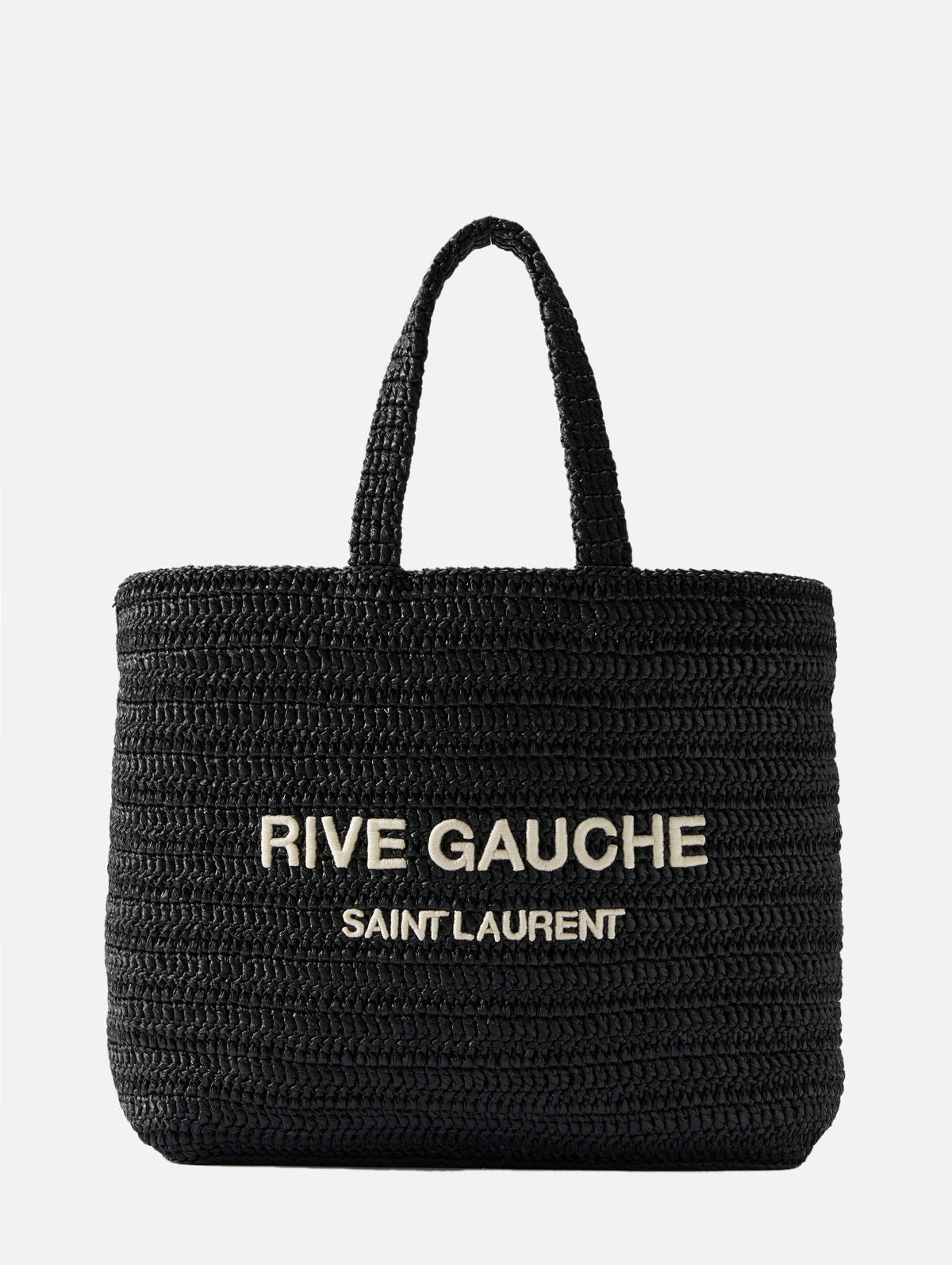 Saint Laurent Rive Gauche Large Raffia Tote Bag