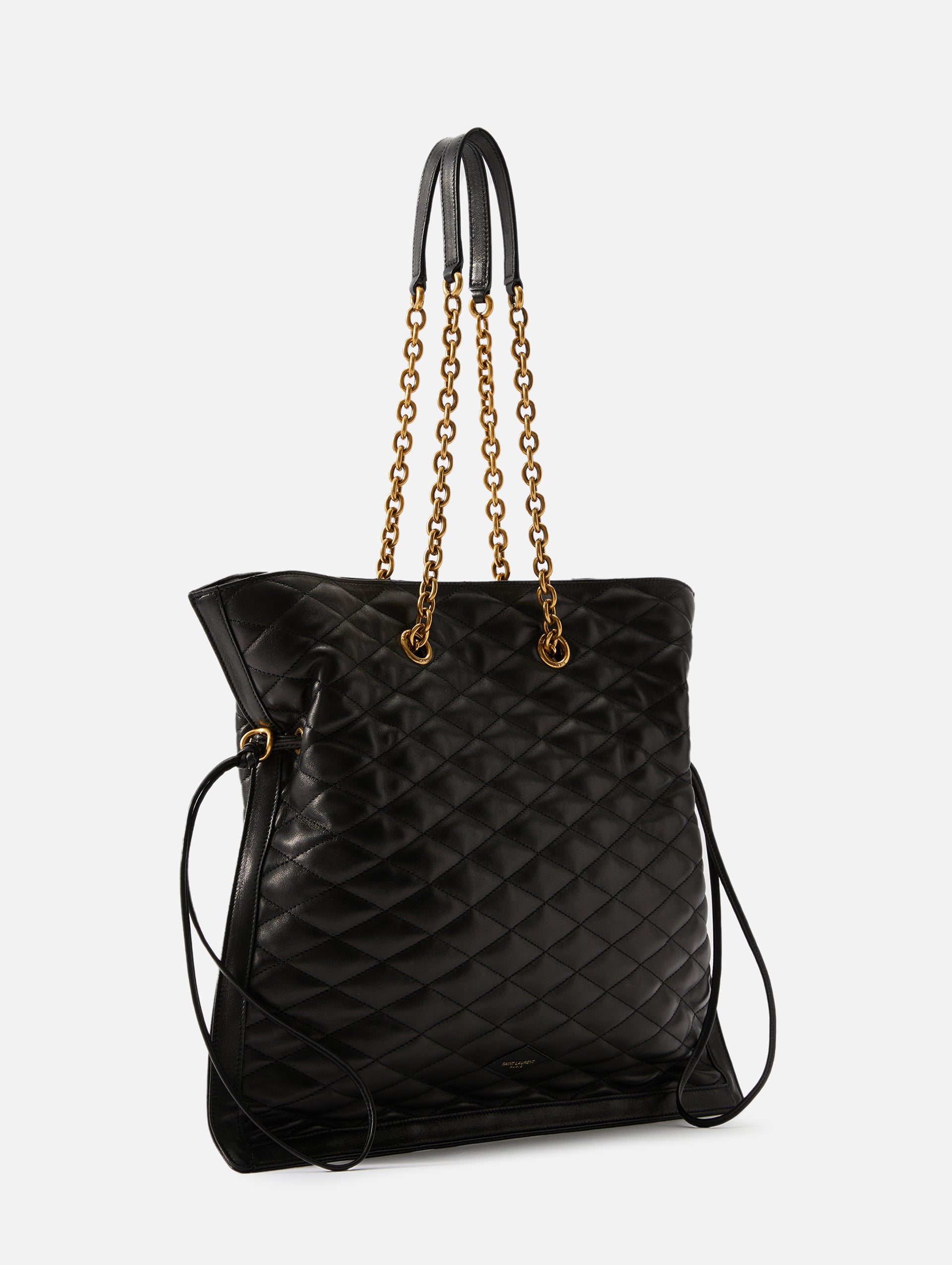 Saint Laurent Micro Gaby Quilted Leather Shoulder Bag in Black | Lyst