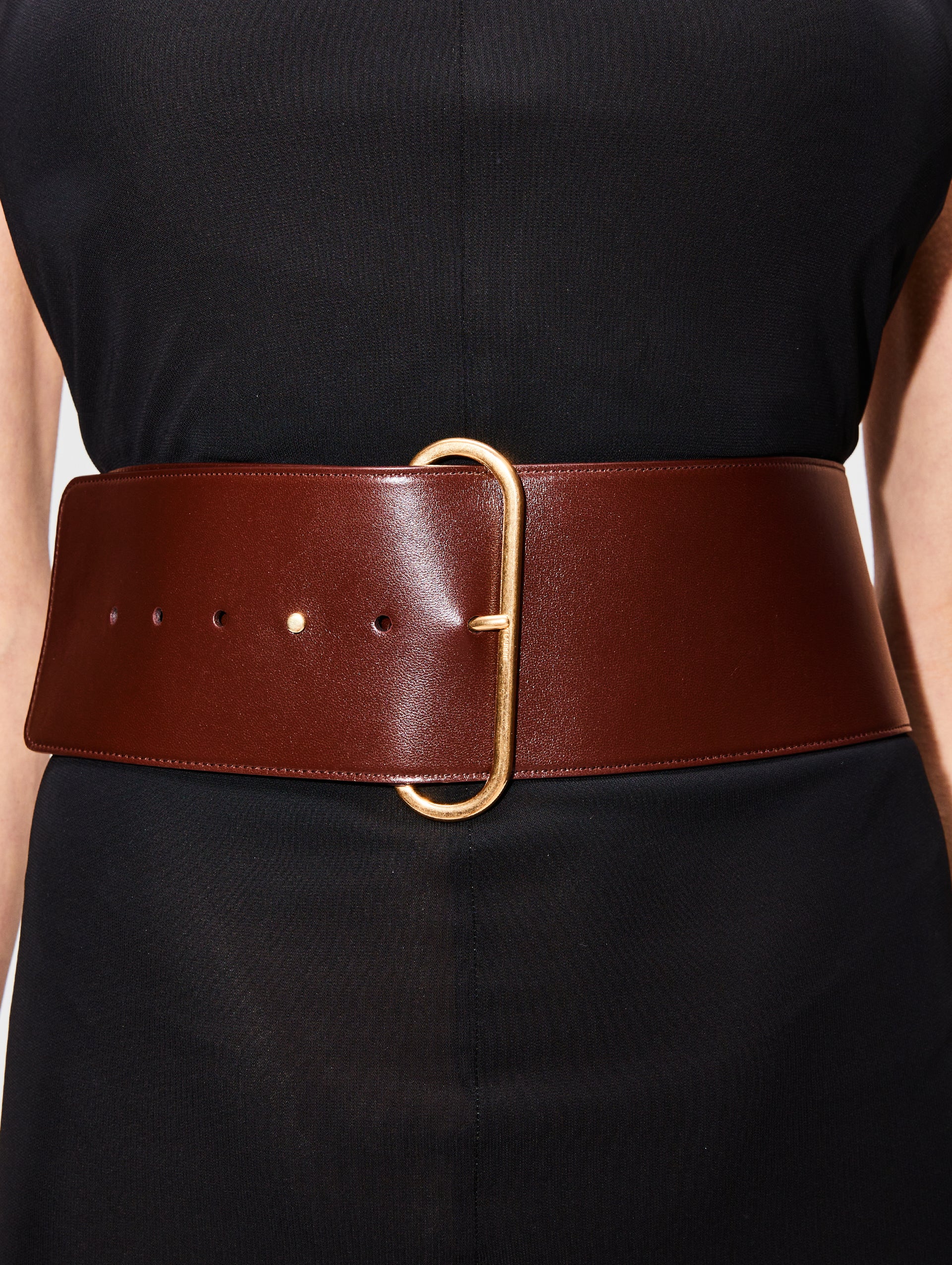 Yves Saint Laurent Wide Leather Belt - Black Belts, Accessories - YVE200754