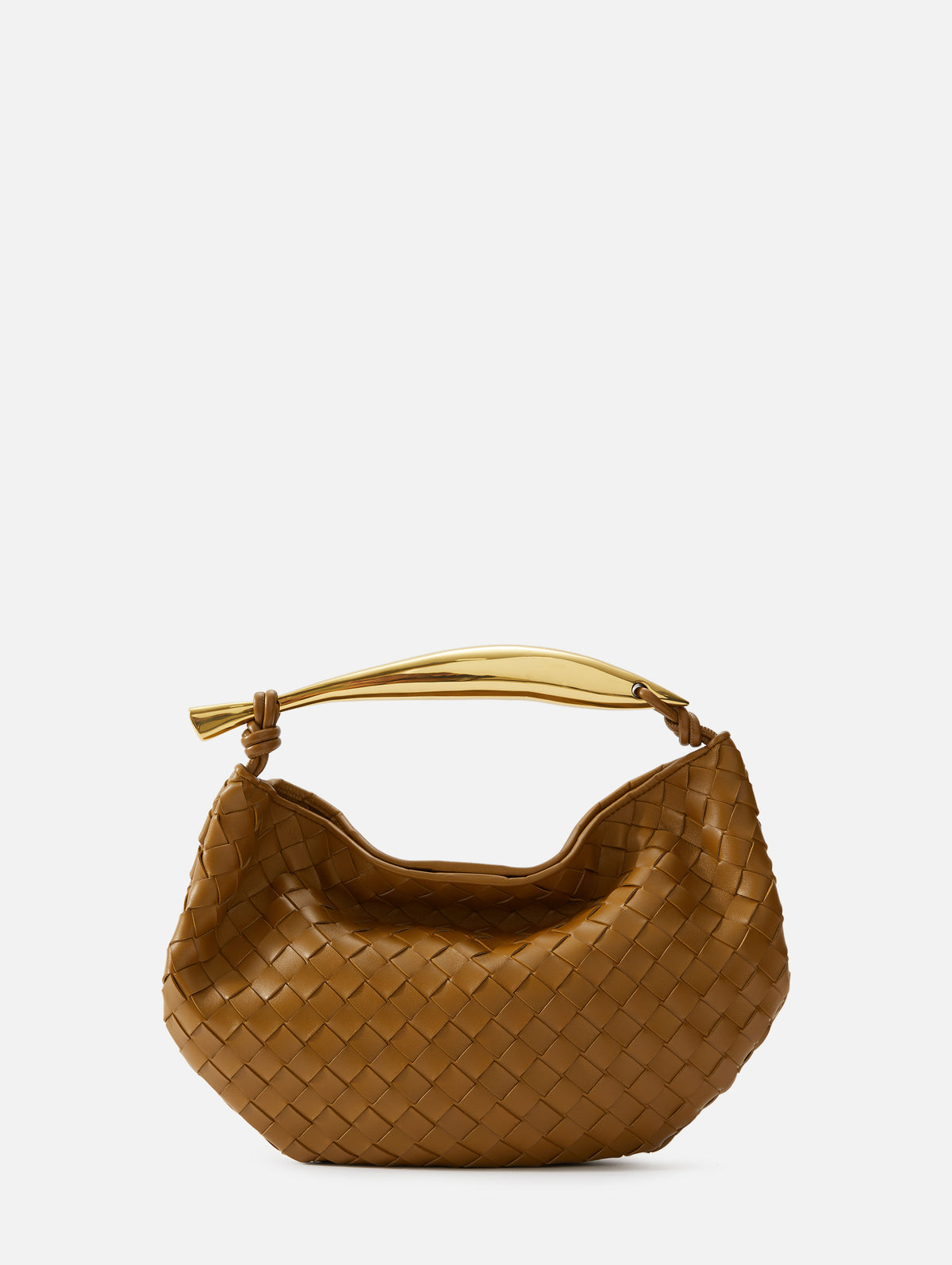 Sardine Mini Leather Shoulder Bag in Brown - Bottega Veneta