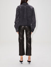 Le Jane Crop Leather Pant