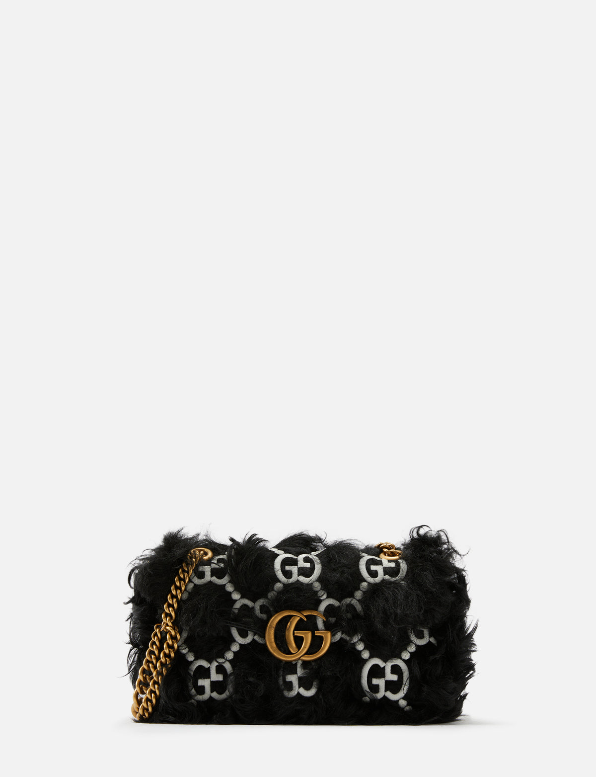 Fur Monogram Chain Bag