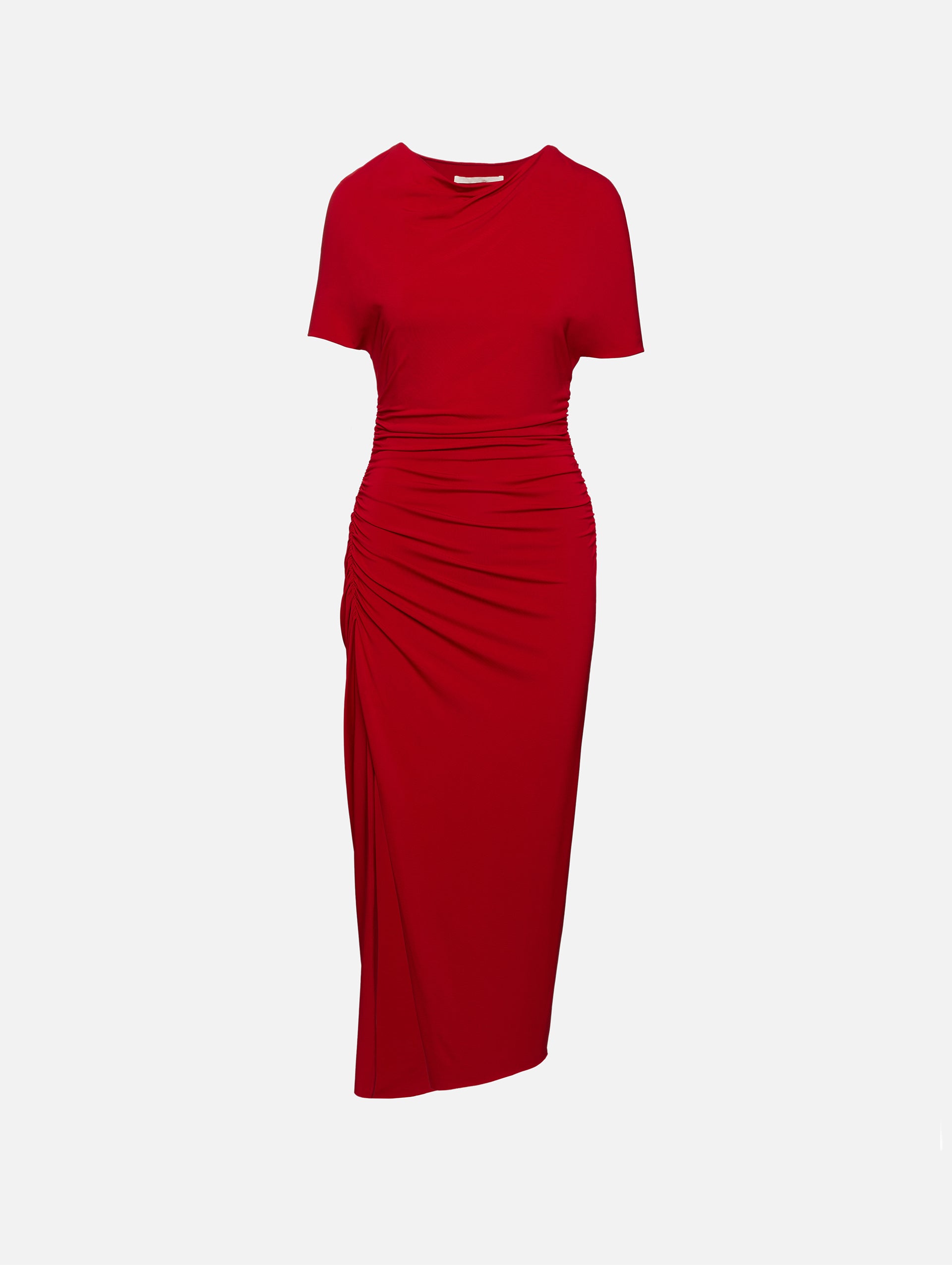 Red jersey dress with sleeves online