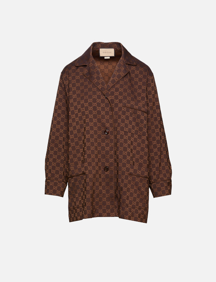 Louis Vuitton Black Monogram Silk Escale Pajama Set Size 38/36