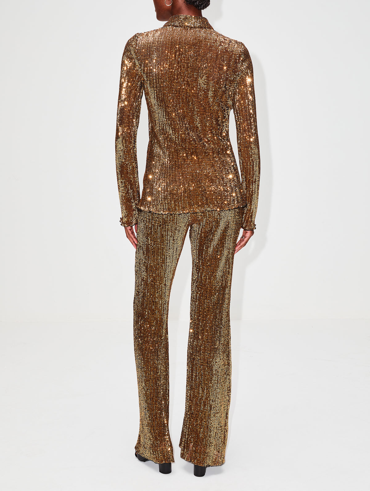 view 4 - Slim Sequin Flare Pant