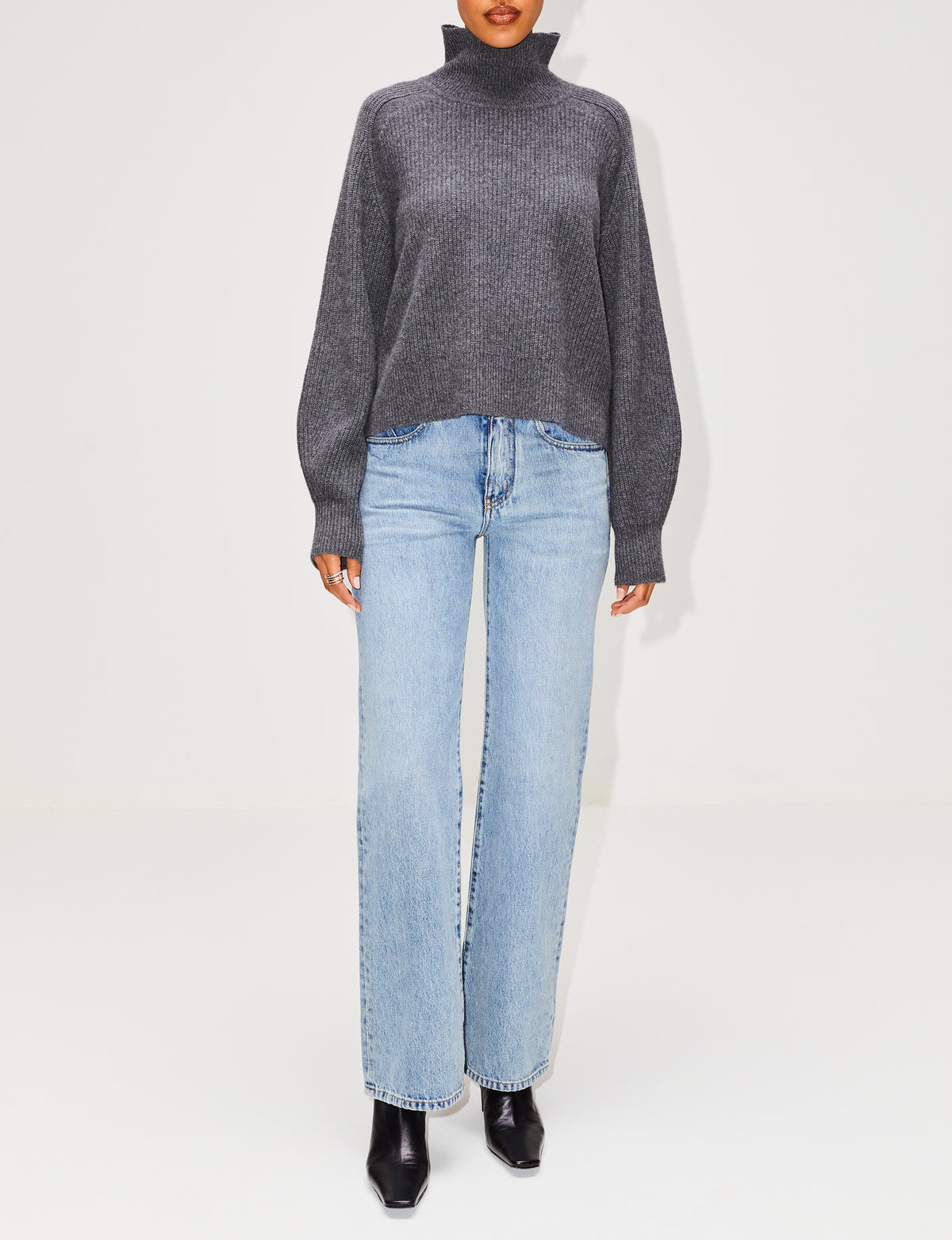 view 2 - Cropped Turtleneck Sweater