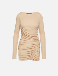 view 1 - Mini Ruched Jersey Dress