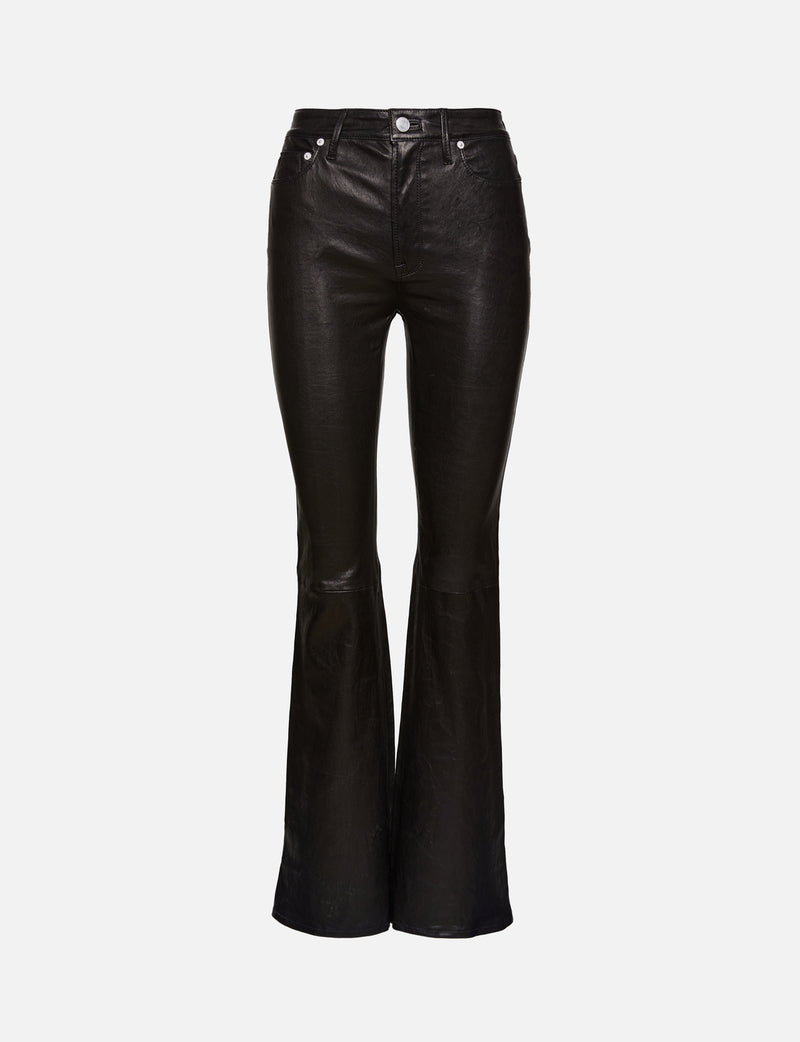 Slim Stacked Leather Pant
