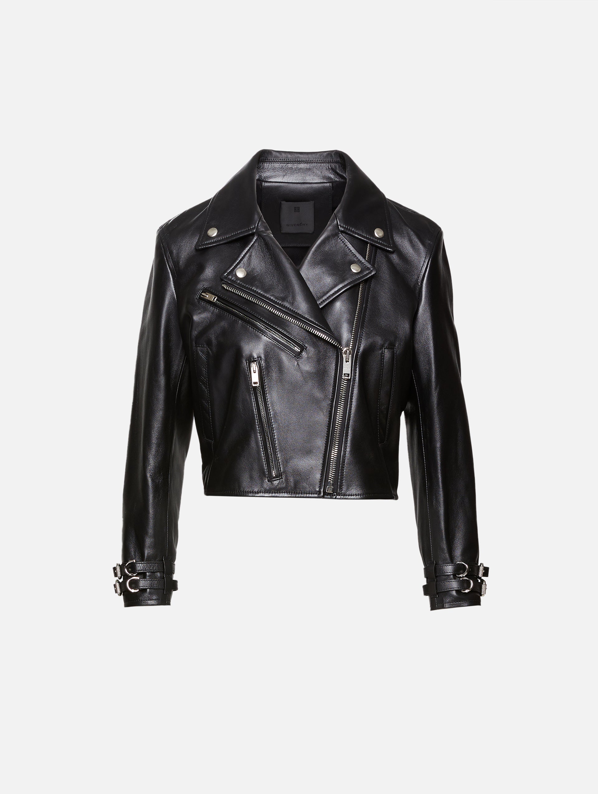Oversized Studded Faux Leather Biker Jacket | boohoo
