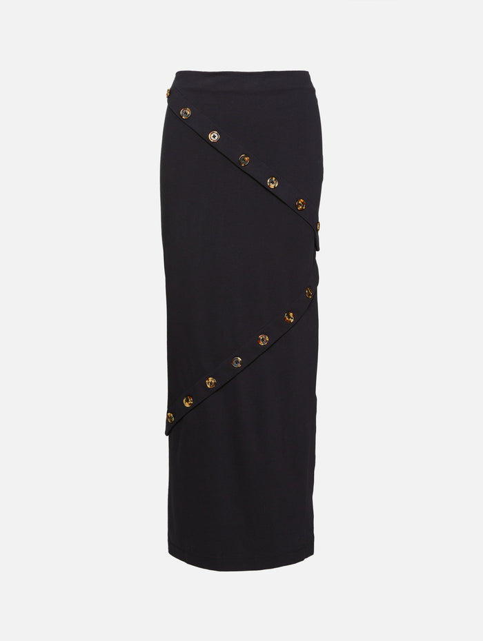 Fitted Jersey Maxi Skirt