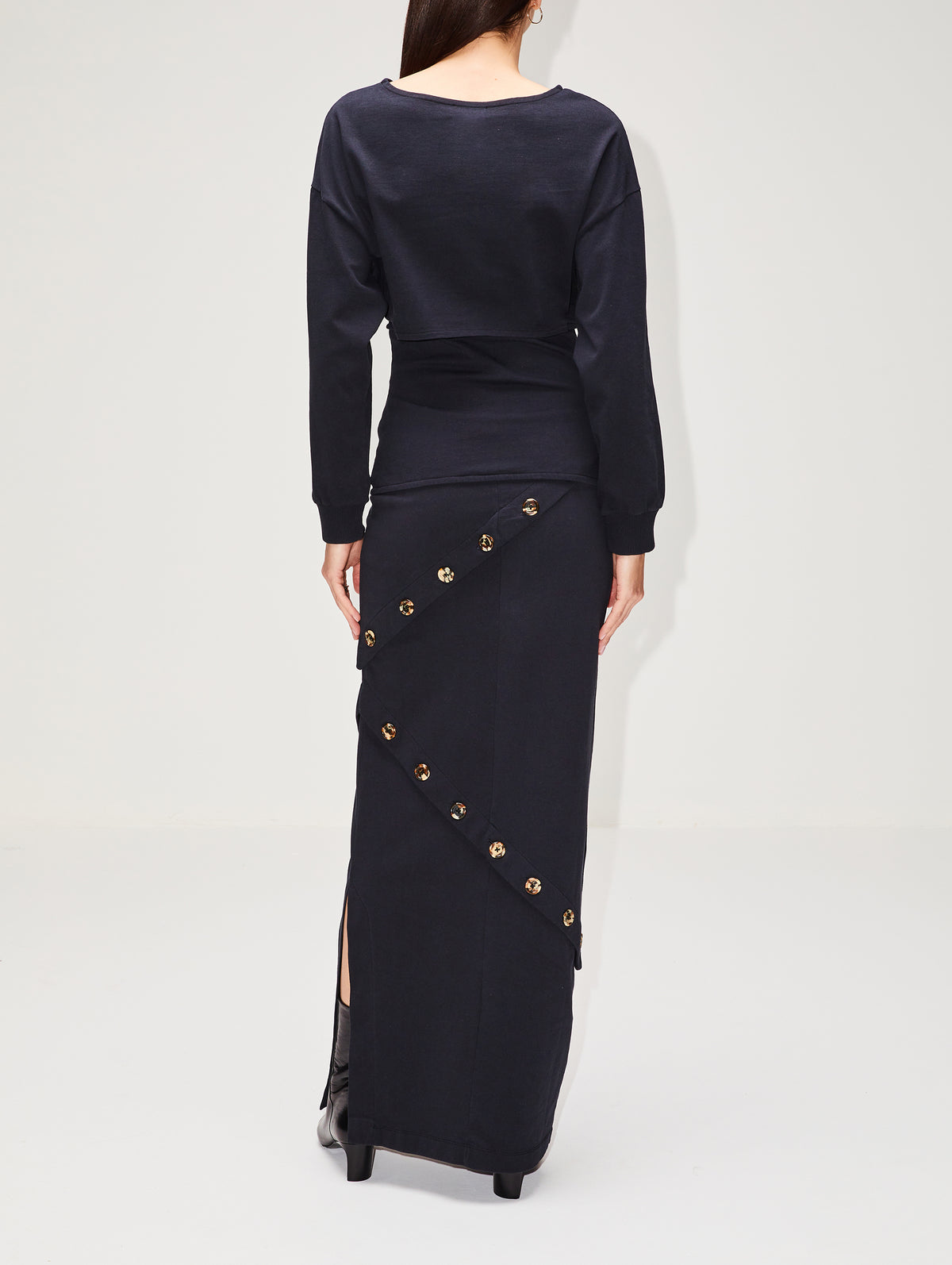 view 4 - Fitted Jersey Maxi Skirt