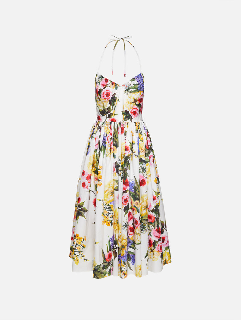 Floral Printed Poplin Dress