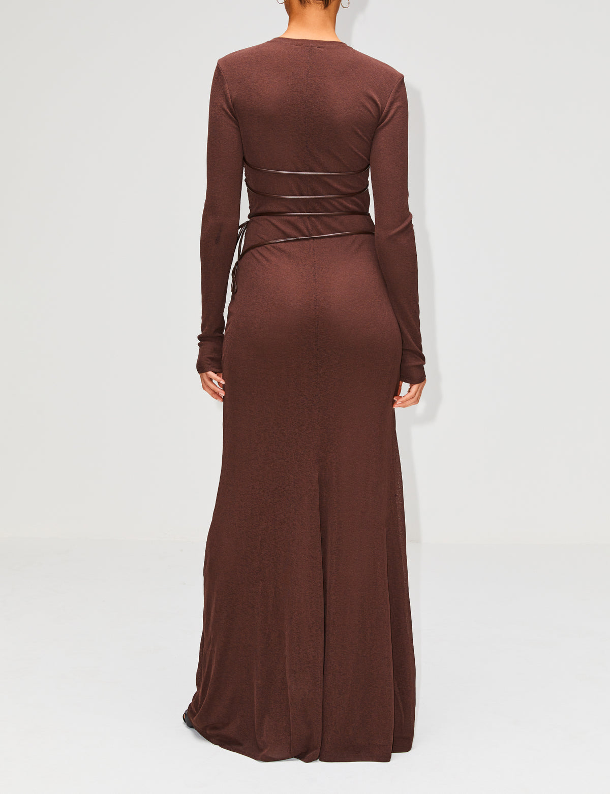 view 4 - Marghe Solid Mesh Jersey Dress