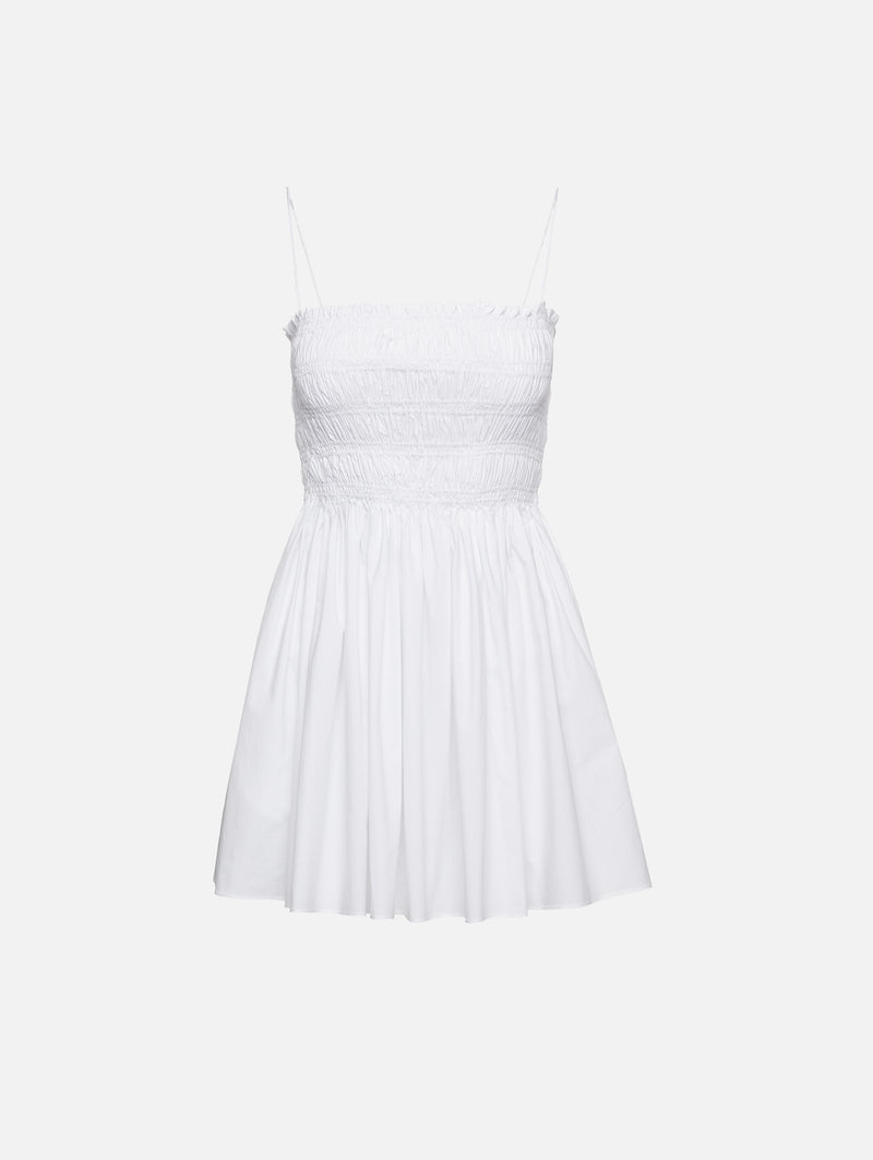 Shirred Bodice Mini Dress