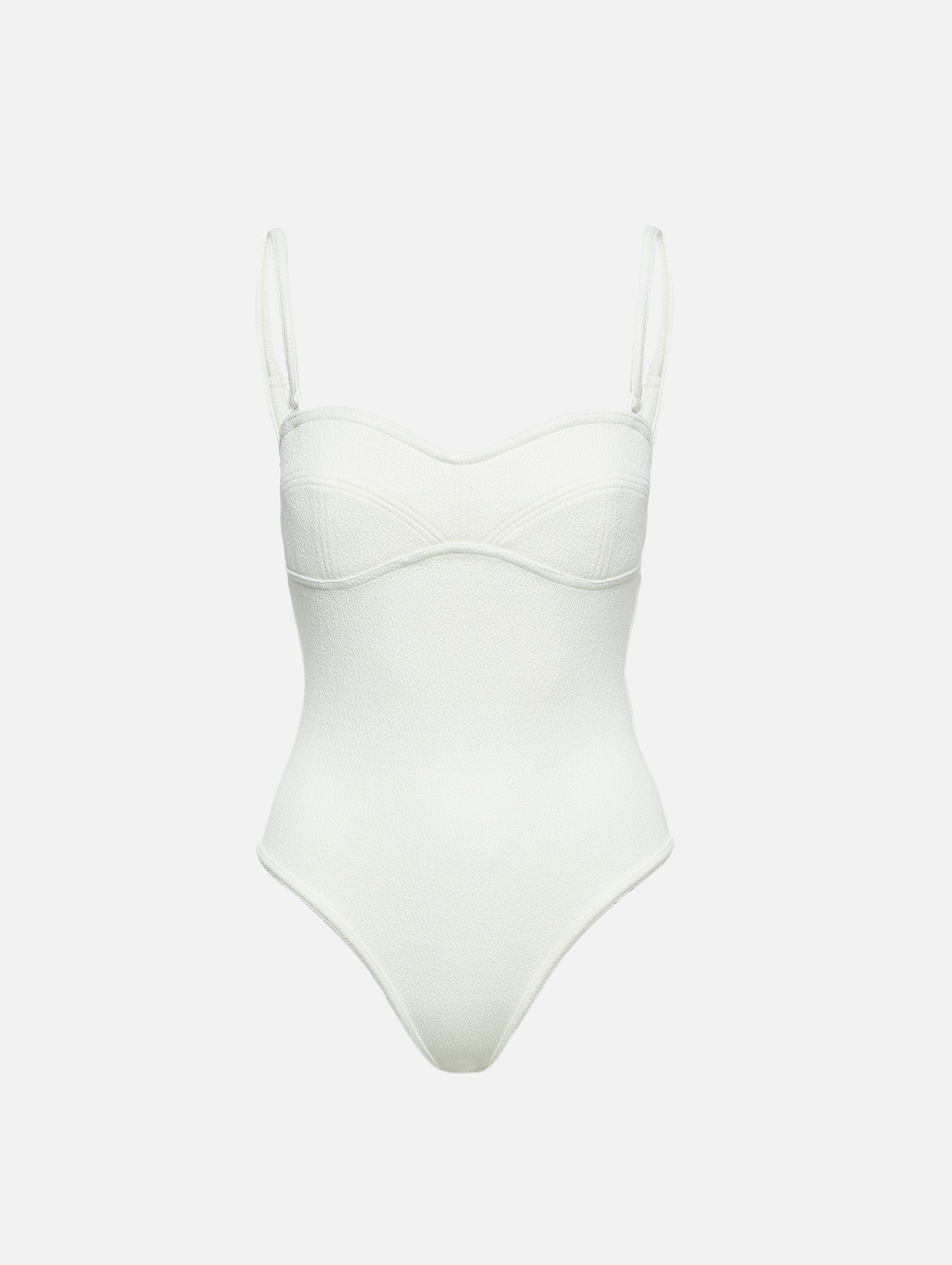 Textured Nylon Bustier Bodysuit | BOTTEGA VENETA | elysewalker