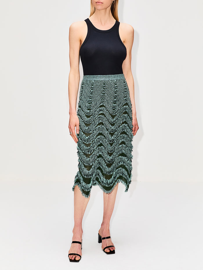 Wave Fringe Skirt