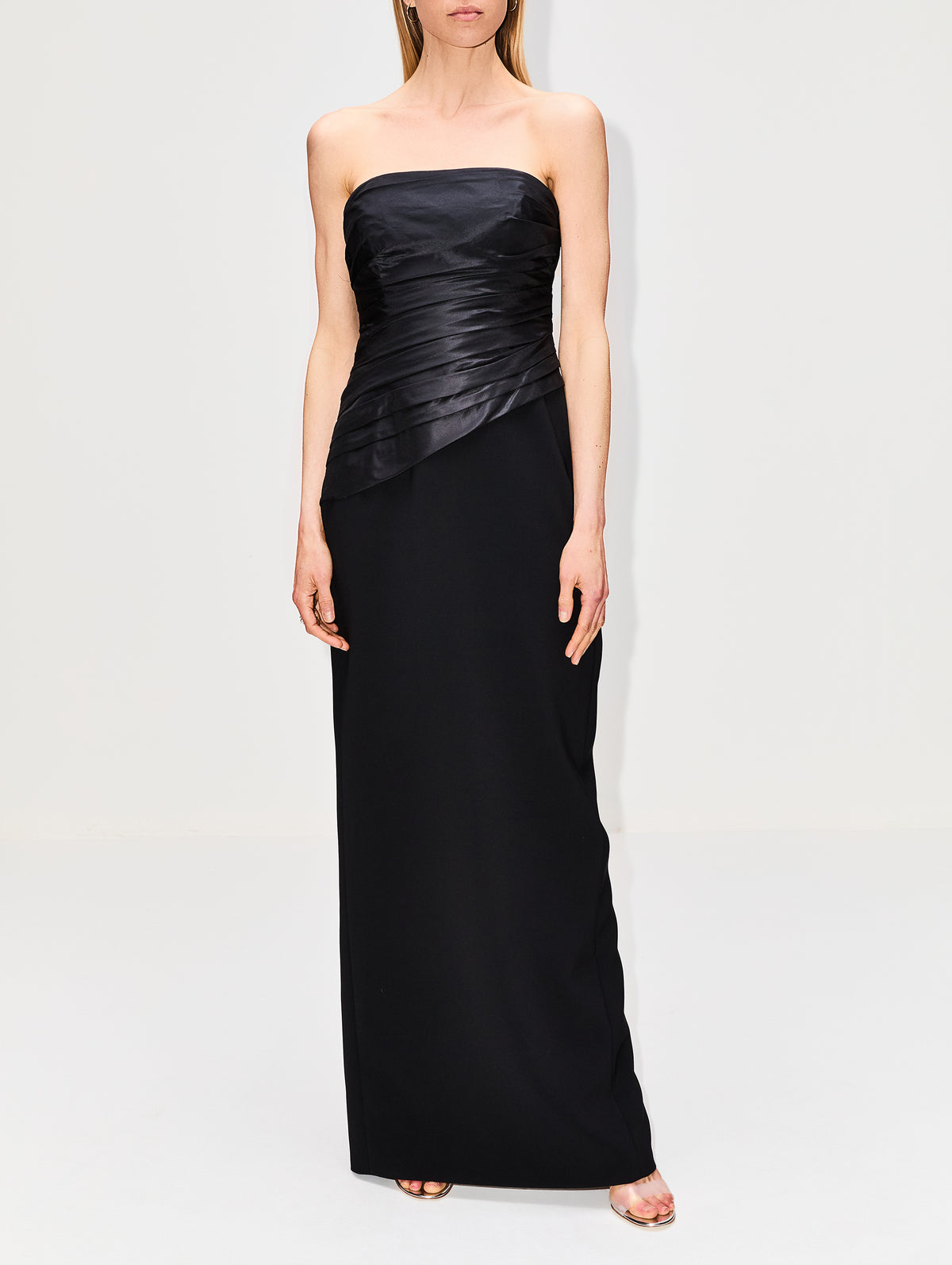 view 2 - Strapless Ruched Bodice Gown