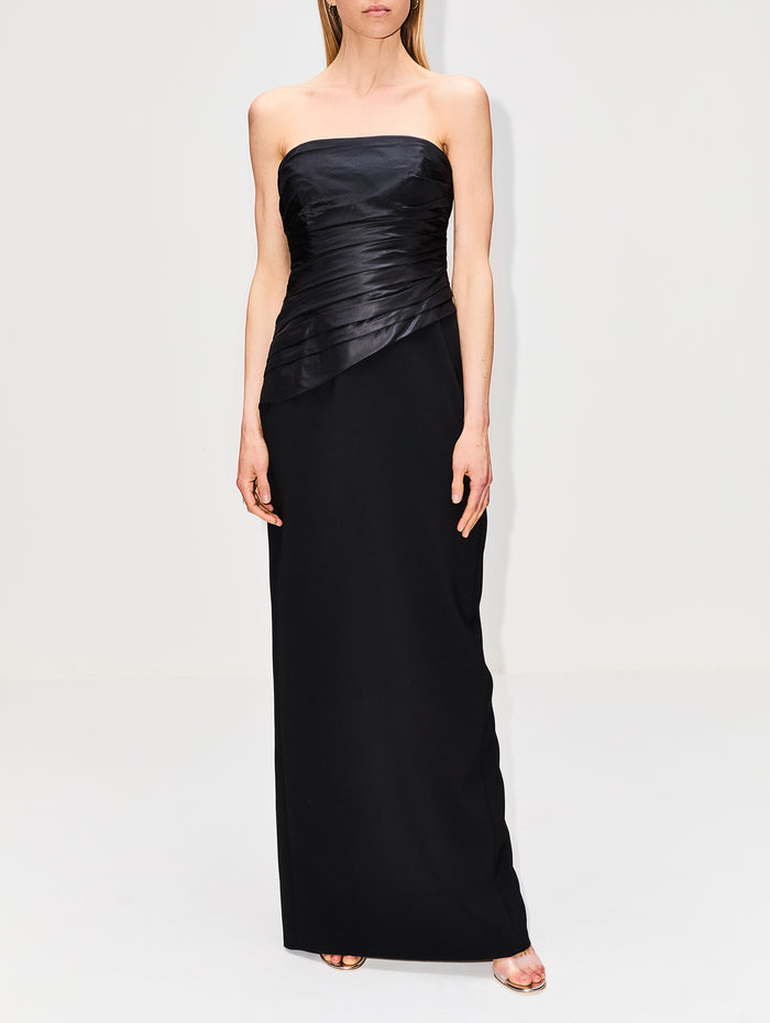 Strapless Ruched Bodice Gown