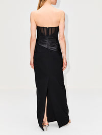 view 4 - Strapless Ruched Bodice Gown