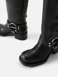 view 2 - Tall Buckle Moto Boot