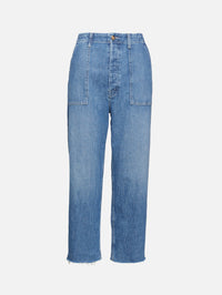 view 1 - Patch Pocket Private Ankle Fray Jean