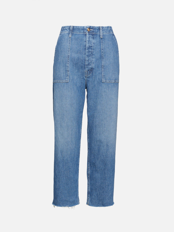 Patch Pocket Private Ankle Fray Jean