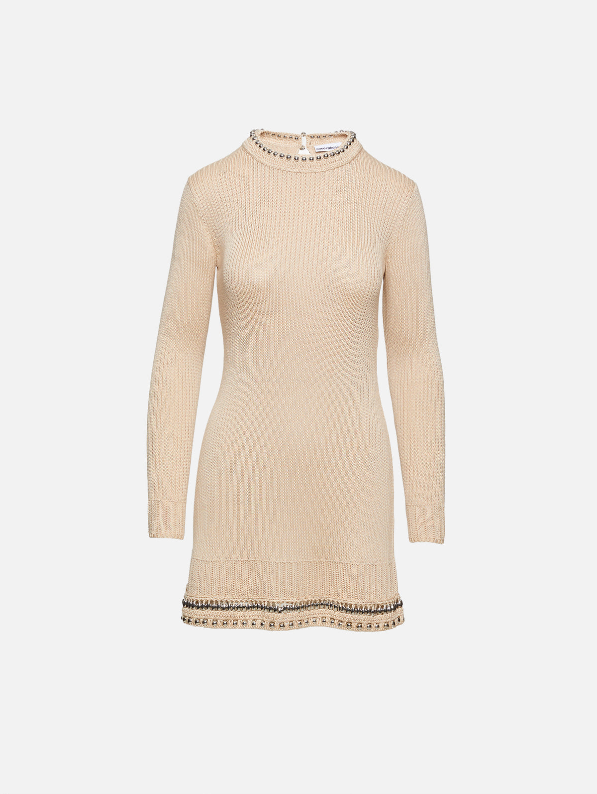 view 1 - Crochet Long Sleeve Mini Dress