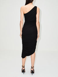 view 3 - One Shoulder Draped Jersey Dress