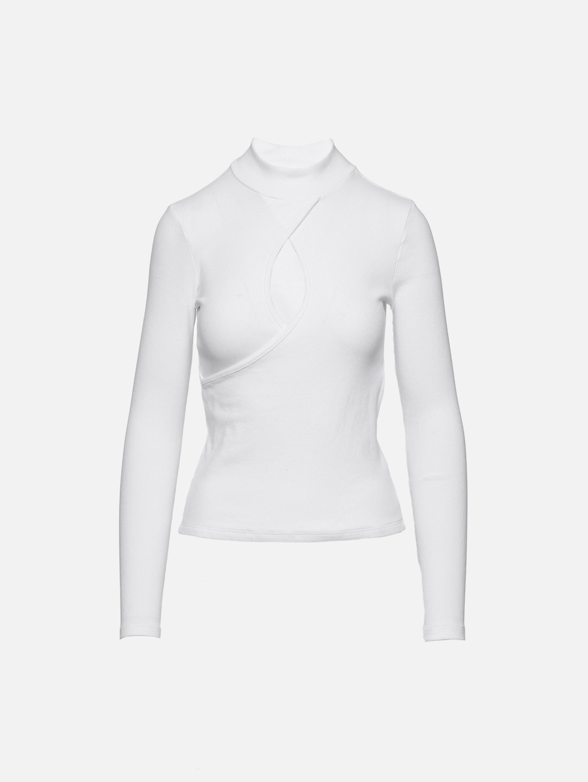 Keyhole Mock Neck Top | RE/DONE | elysewalker