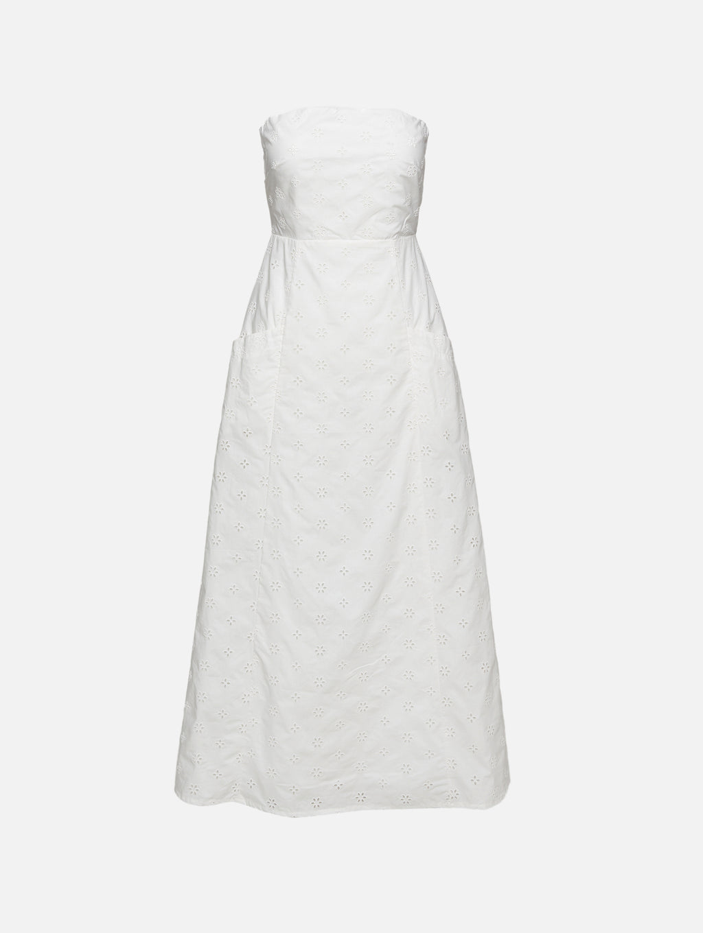 Matteau | Women's | Broderie Strapless Dress | Floral Broderie White Dress Cocktail | Size 2 Matteau | Women's | Broderie Strapless Dress | Floral Broderie White Dress Cocktail | Size 2