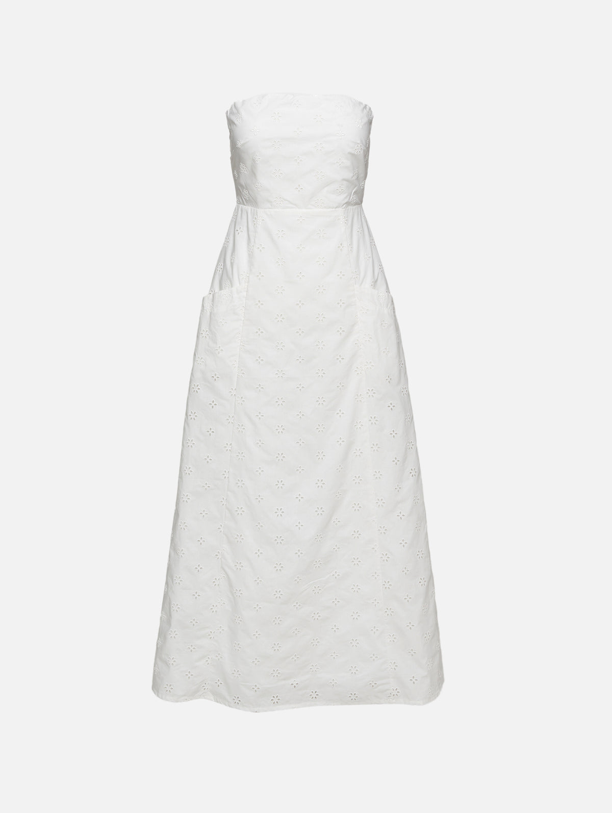 Matteau | Women's | Broderie Strapless Dress | Floral Broderie White Dress Cocktail | Size 2 Matteau | Women's | Broderie Strapless Dress | Floral Broderie White Dress Cocktail | Size 2