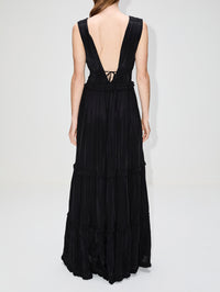 Cumbre Natalie Long Dress,MARIA CHER,BLACK,Image 3