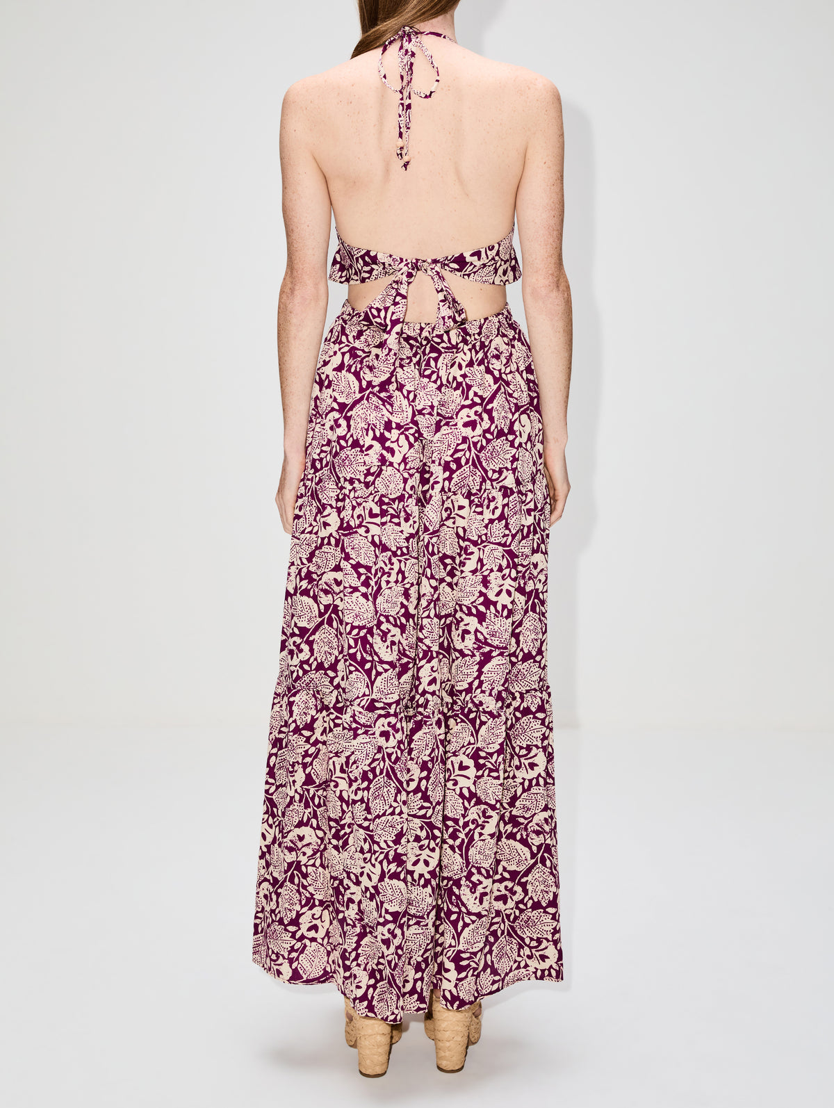 Costa Dress,VANESSA BRUNO,PLUM,Image 3