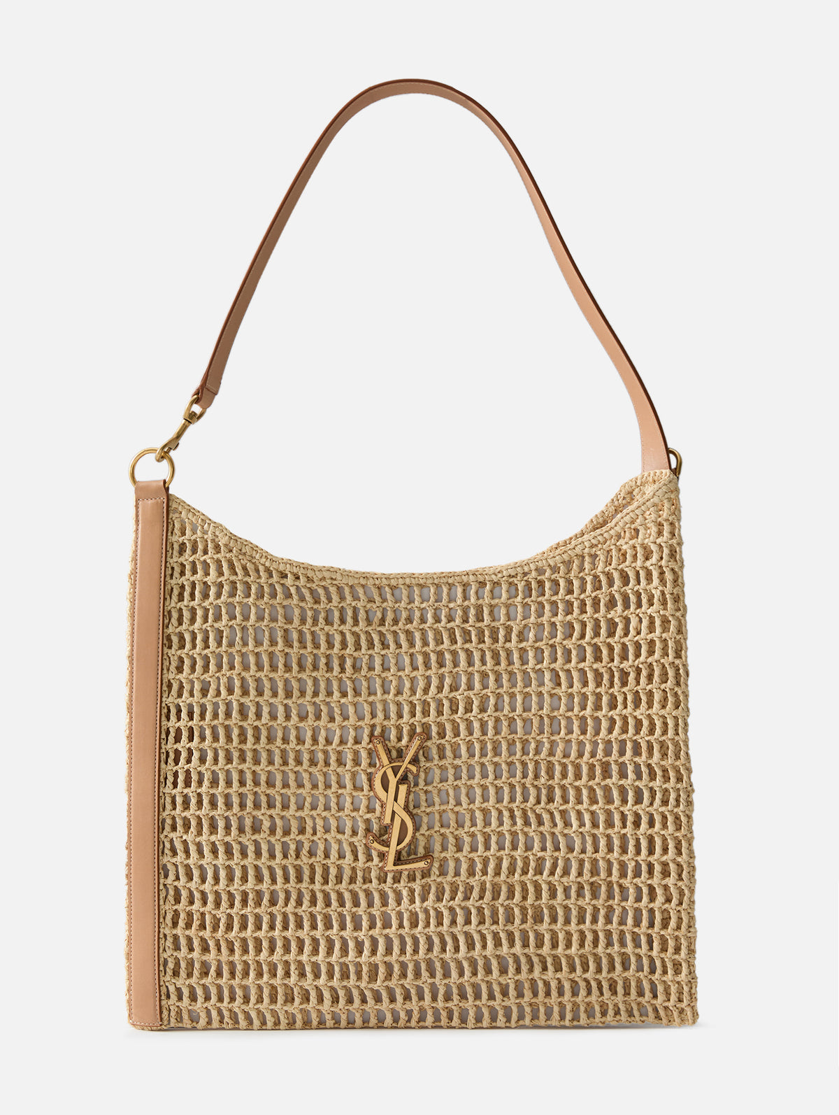 Raffia Crochet Shoulder Bag SAINT LAURENT elysewalker