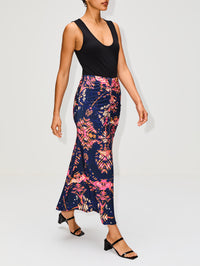 Ceibo Liv Midi Skirt,MARIA CHER,NAVY SHIBORI,Image 3