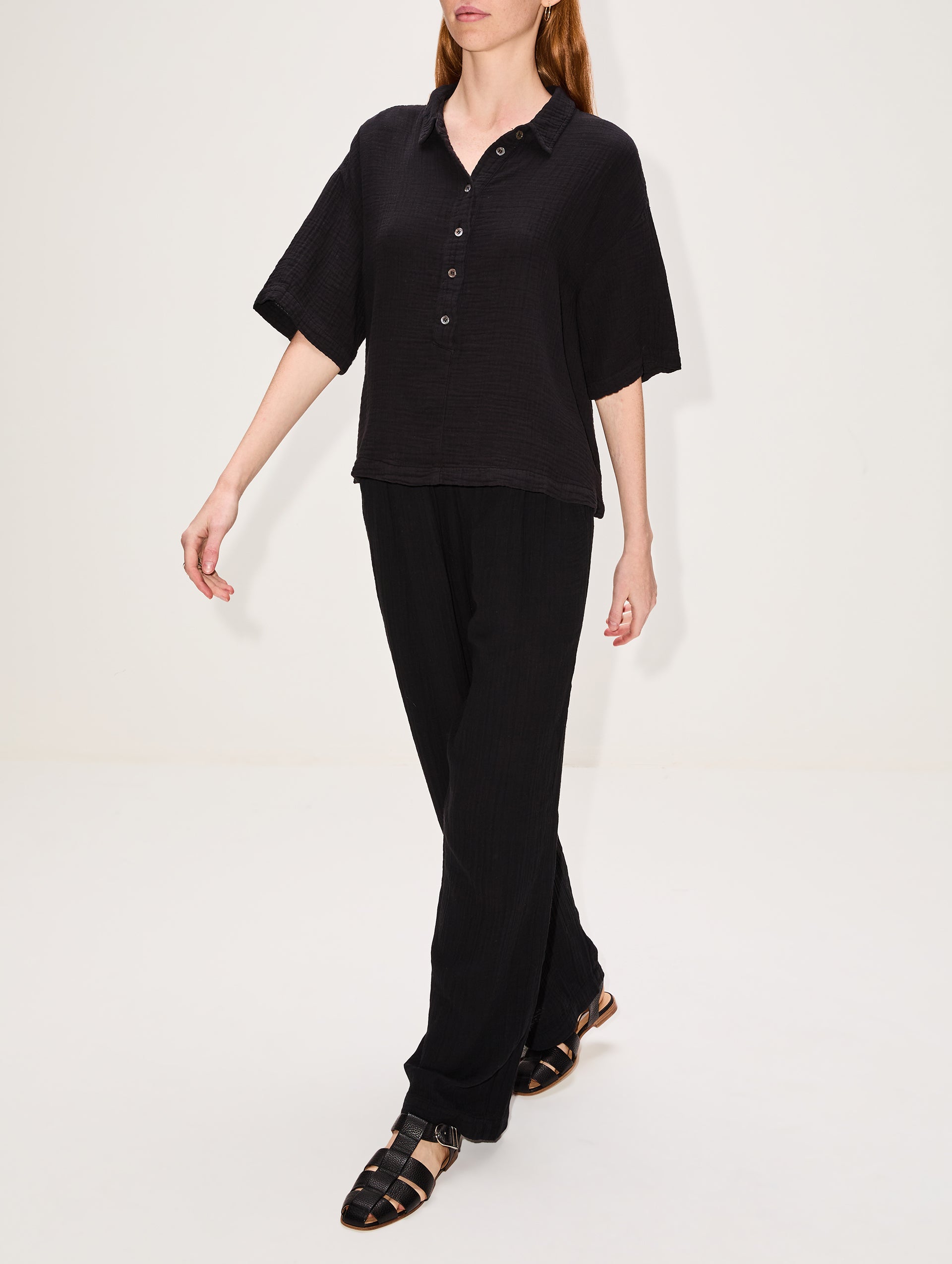 CAHLUMN Linen Gym Pant ブラック XXL CAHLUMN Linen Gym Pant ブラック XXL CAHLUMN Belgium Linen