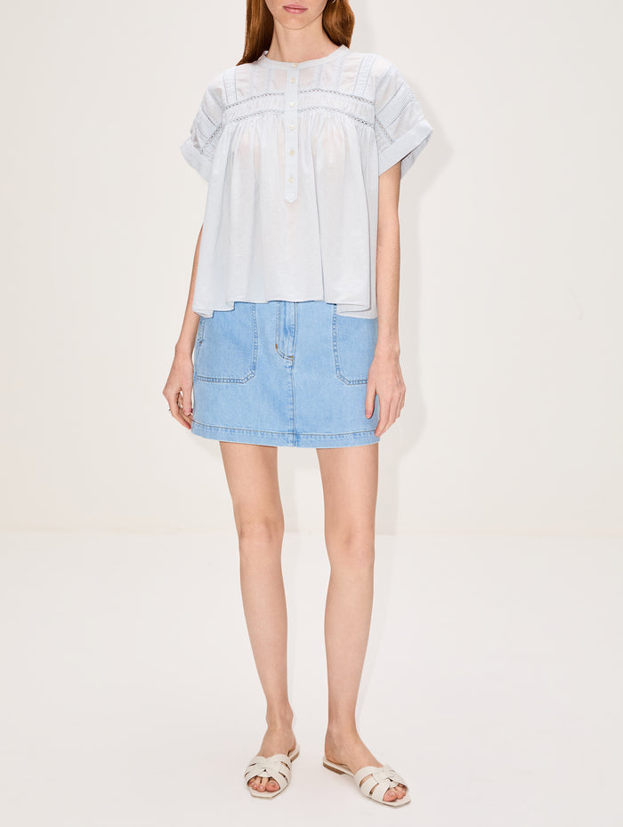 Skylar Skirt,XÍRENA,LIGHT BLUE,Image 1