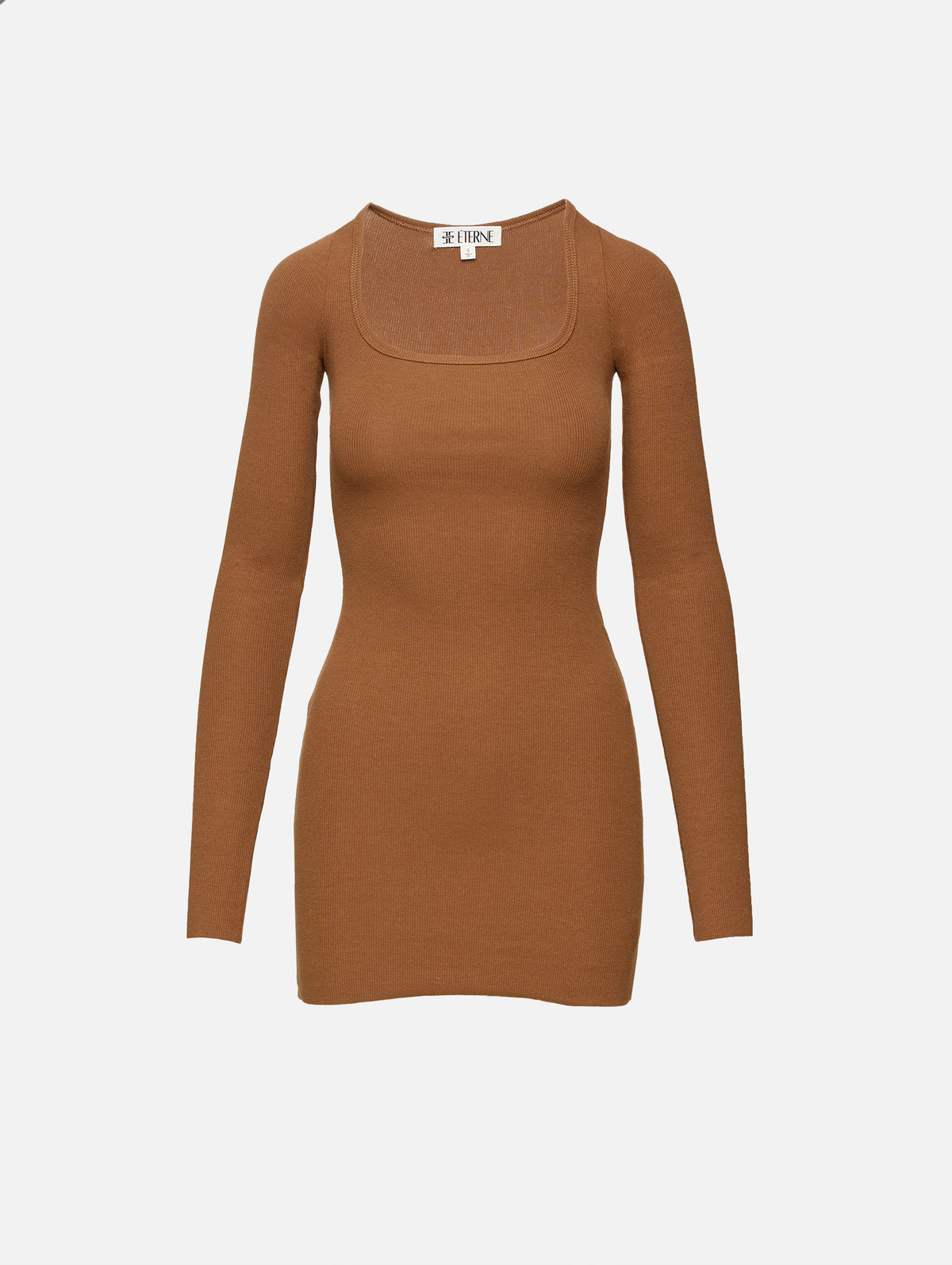 Eterne Square Neck Mini Dress Earth / M Eterne Square Neck Mini Dress Earth / M