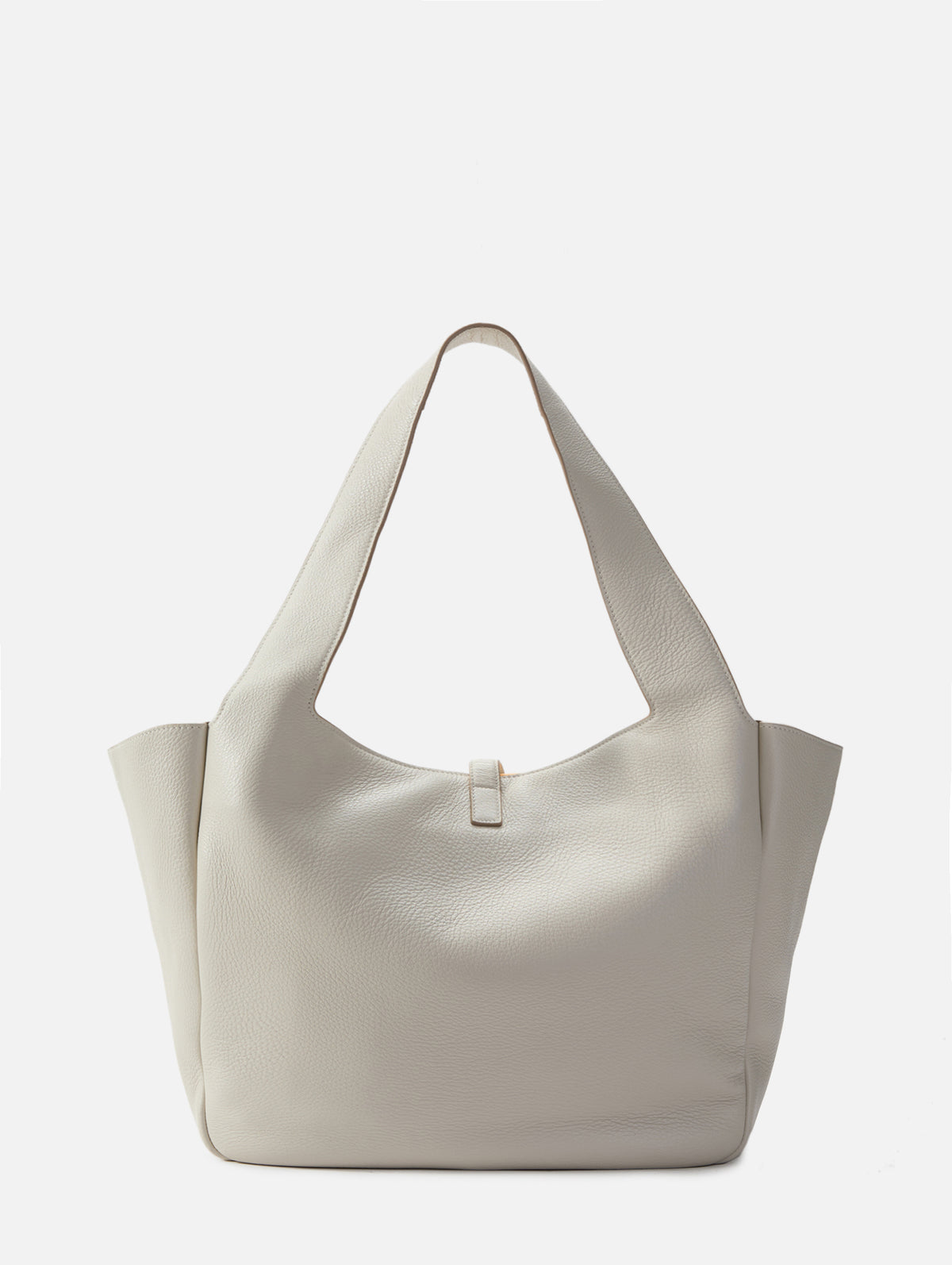 Bea Supple Cabas Bag,SAINT LAURENT,BLANC VINTAGE/DARK BEIGE,Image 3