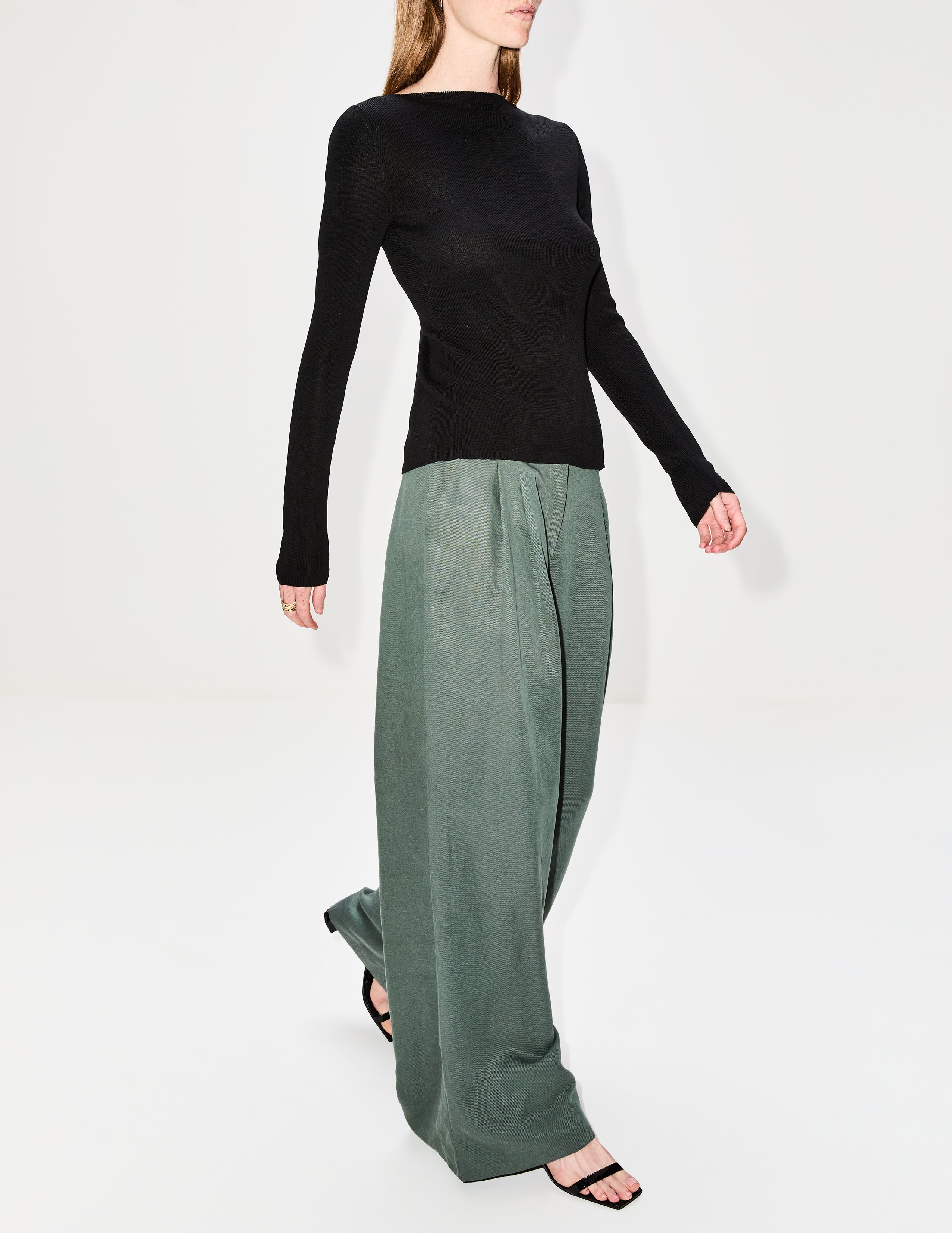 Wide Leg Pleat Pant | ST AGNI | elysewalker