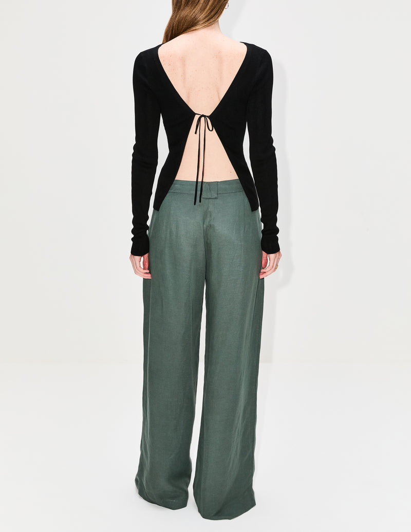 Wide Leg Pleat Pant